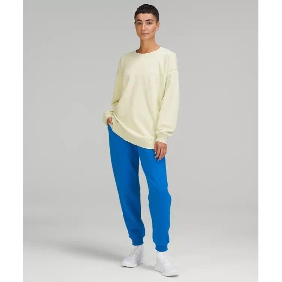 Lululemon Perfectly Oversized Crew Sweatshirt Pale Yellow Softstreme Pullover 10 - Picture 1 of 9